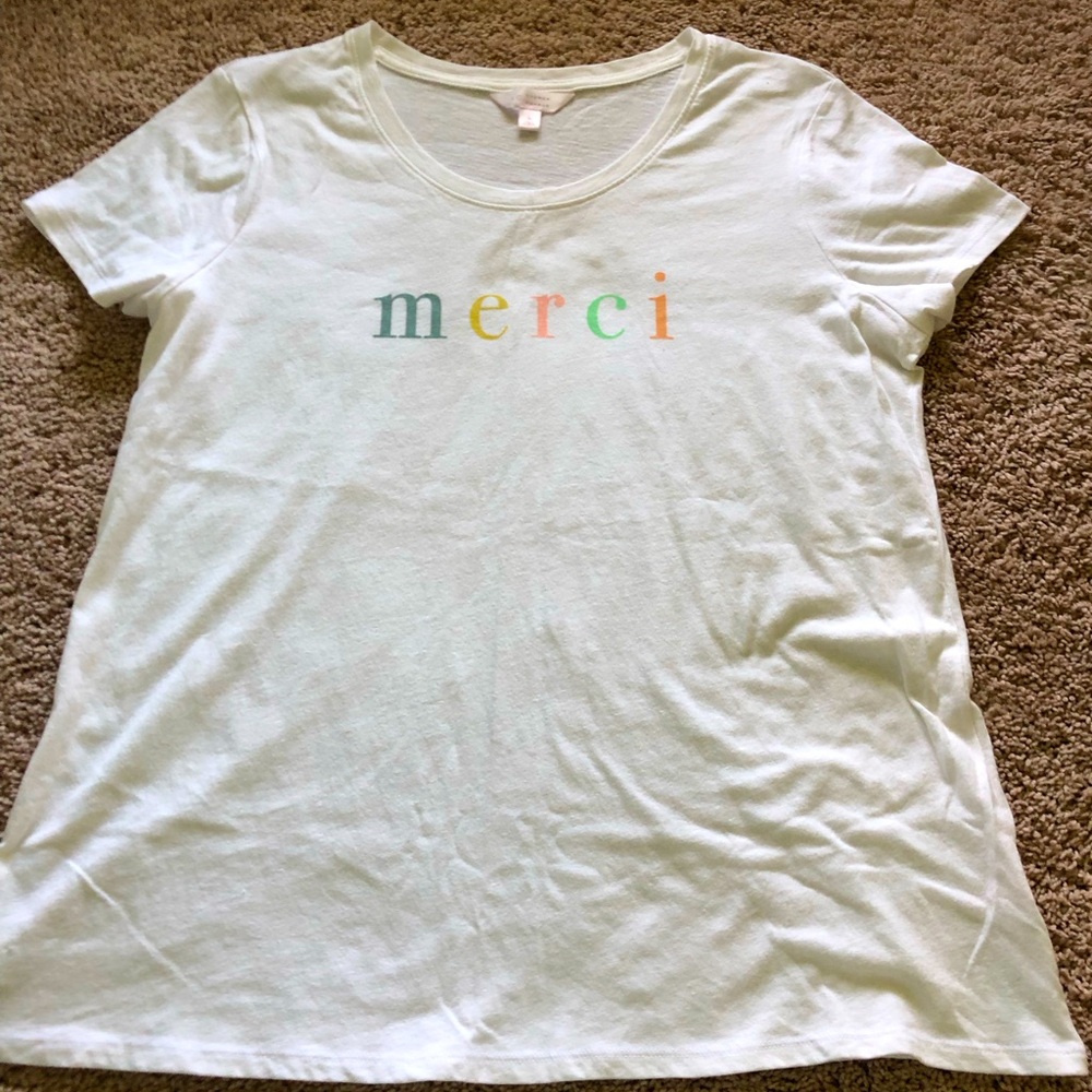 French Mérci T-shirt size L